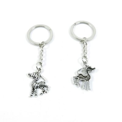 1 Pieces Keyring Keychain Keytag Key Ring Chain Tag Door Car Wholesale Jewelry Making Charms I8JC2 Zebra Horse