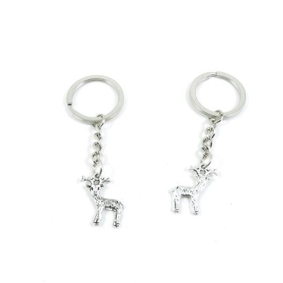 2 Pieces Keyring Keychain Keytag Key Ring Chain Tag Door Car Wholesale Jewelry Making Charms K1KK9 Deer Buck