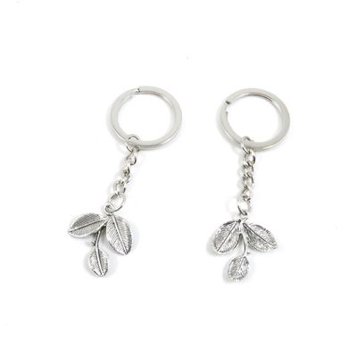 2 Pieces Keyring Keychain Keytag Key Ring Chain Tag Door Car Wholesale Jewelry Making Charms Z8OZ7 Leaves