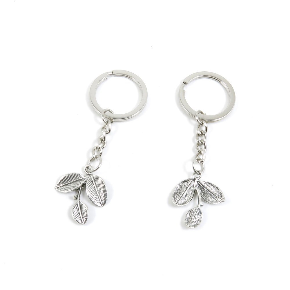 2 Pieces Keyring Keychain Keytag Key Ring Chain Tag Door Car Wholesale Jewelry Making Charms Z8OZ7 Leaves