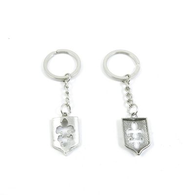 1 Pieces Keyring Keychain Keytag Key Ring Chain Tag Door Car Wholesale Jewelry Making Charms F8XX8 Hollow Roman Shield