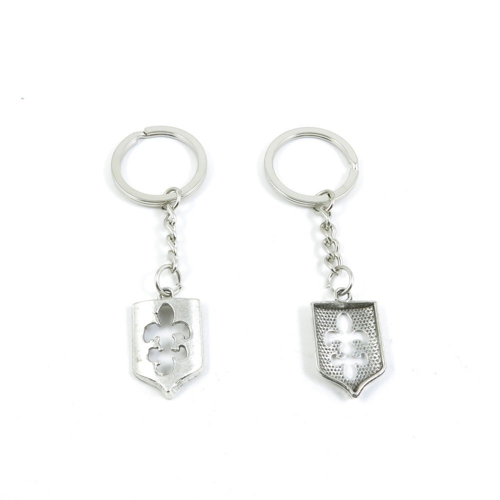 1 Pieces Keyring Keychain Keytag Key Ring Chain Tag Door Car Wholesale Jewelry Making Charms F8XX8 Hollow Roman Shield