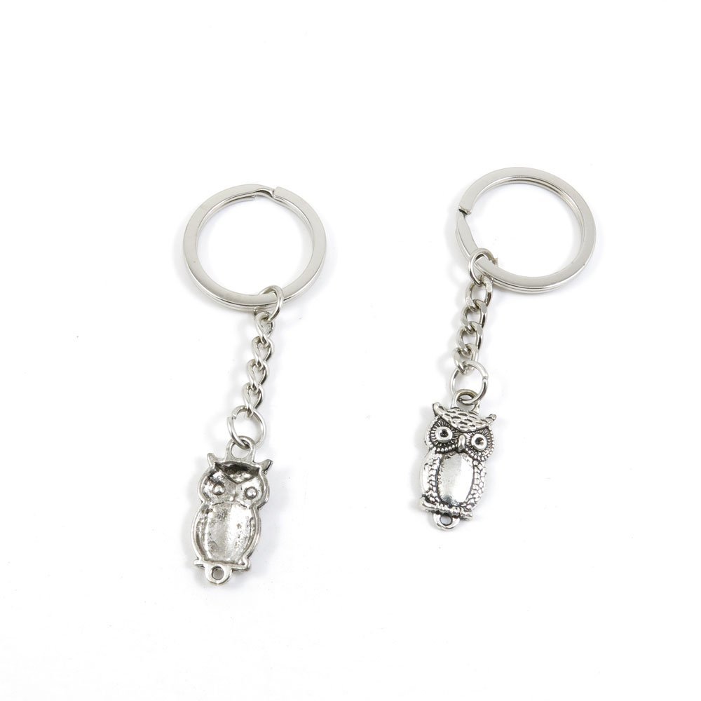 1 Pieces Keyring Keychain Keytag Key Ring Chain Tag Door Car Wholesale Jewelry Making Charms C9US5 Owl Connector