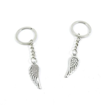 2 Pieces Keyring Keychain Keytag Key Ring Chain Tag Door Car Wholesale Jewelry Making Charms A5TH7 Angel Wings