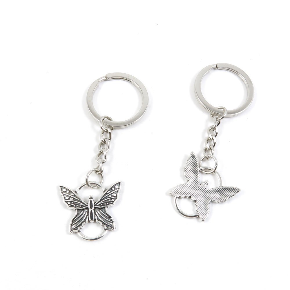 1 Pieces Keyring Keychain Keytag Key Ring Chain Tag Door Car Wholesale Jewelry Making Charms S6SF1 Butterfly Connector