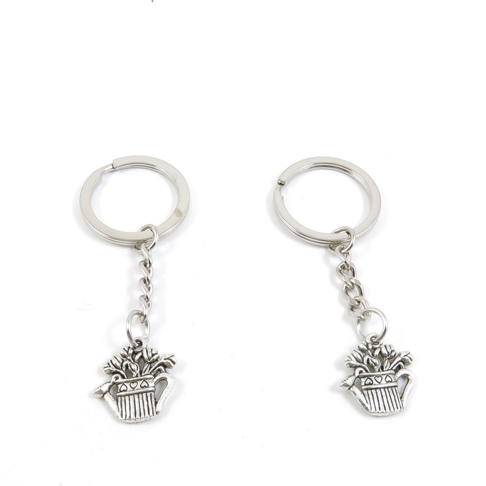 2 Pieces Keyring Keychain Keytag Key Ring Chain Tag Door Car Wholesale Jewelry Making Charms R3SN5 Watering Can Pot