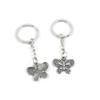 2 Pieces Keyring Keychain Keytag Key Ring Chain Tag Door Car Wholesale Jewelry Making Charms S4OW3 Butterfly view 1