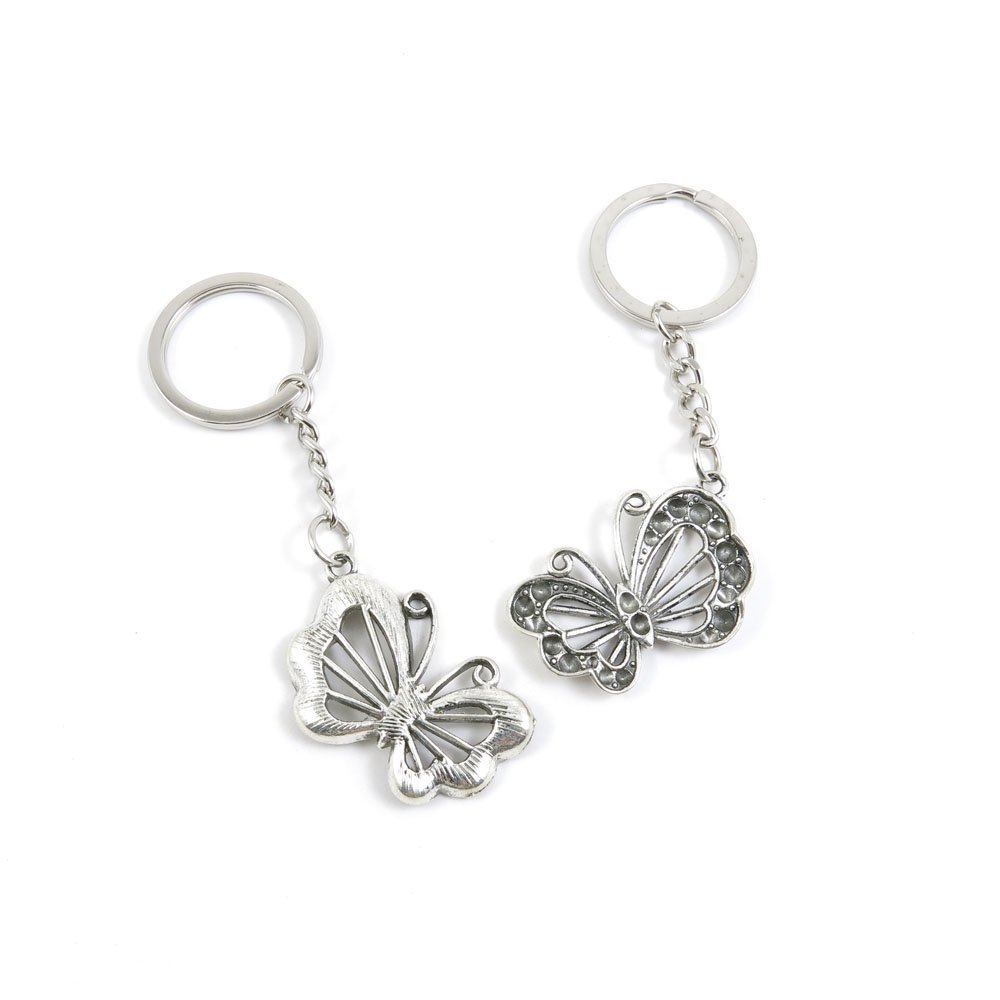 1 Pieces Keyring Keychain Keytag Key Ring Chain Tag Door Car Wholesale Jewelry Making Charms Y6YK2 Butterfly