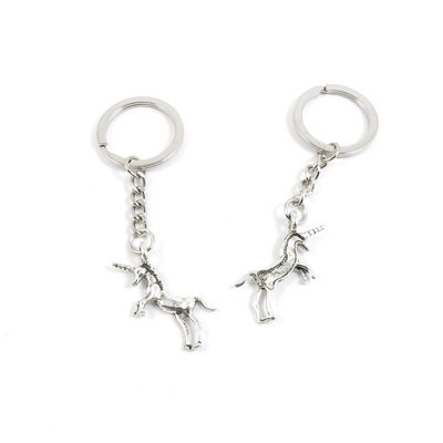 2 Pieces Keyring Keychain Keytag Key Ring Chain Tag Door Car Wholesale Jewelry Making Charms R6VL9 Unicorn