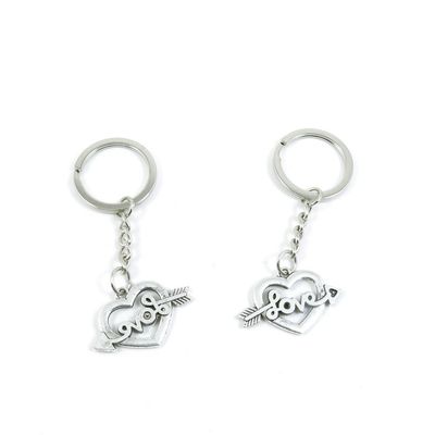 1 Pieces Keyring Keychain Keytag Key Ring Chain Tag Door Car Wholesale Jewelry Making Charms U6WP5 Love Heart
