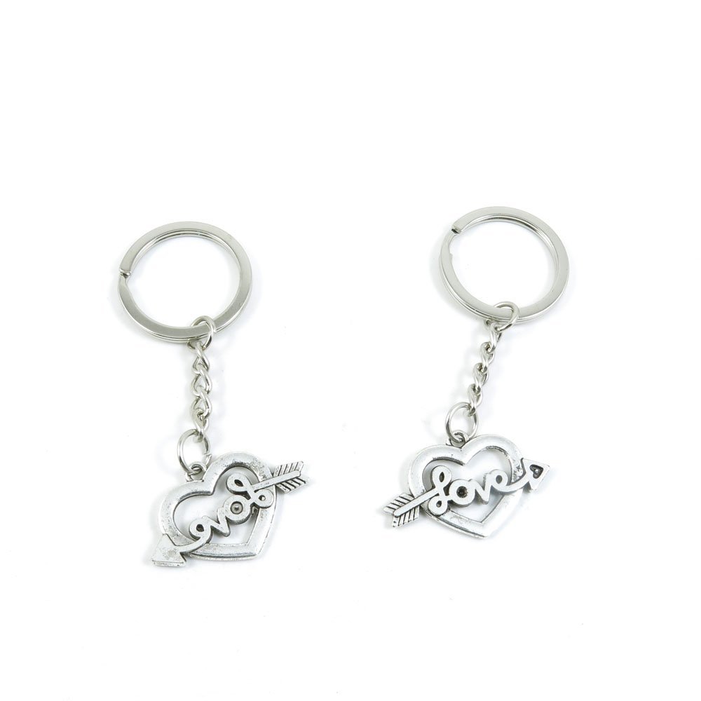 1 Pieces Keyring Keychain Keytag Key Ring Chain Tag Door Car Wholesale Jewelry Making Charms U6WP5 Love Heart