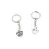 2 Pieces Keyring Keychain Keytag Key Ring Chain Tag Door Car Wholesale Jewelry Making Charms C2TF8 Crown view 1