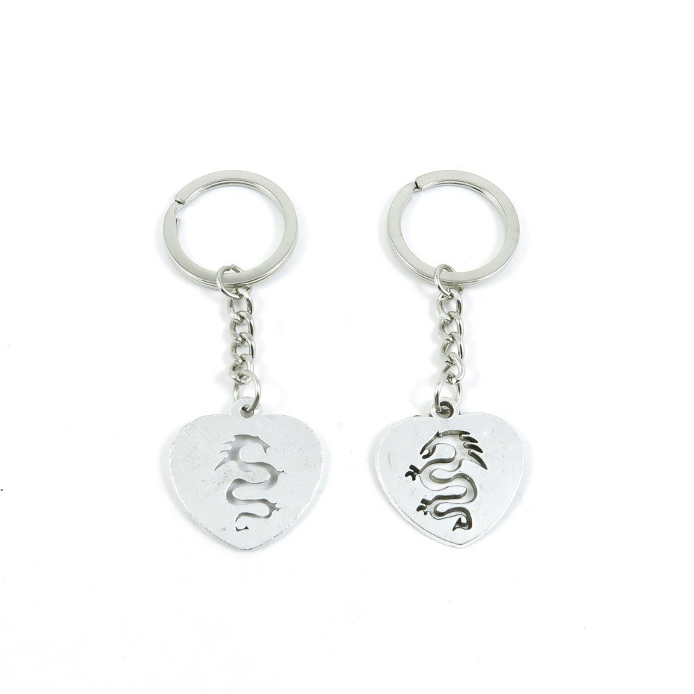 2 Pieces Keyring Keychain Keytag Key Ring Chain Tag Door Car Wholesale Jewelry Making Charms E6HX8 Dragon Tag