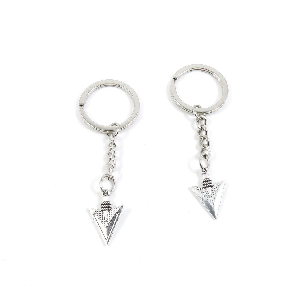 2 Pieces Keyring Keychain Keytag Key Ring Chain Tag Door Car Wholesale Jewelry Making Charms B5RB0 Arrow Head
