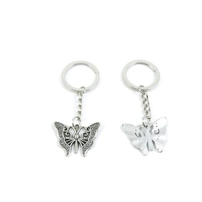 1 Pieces Keyring Keychain Keytag Key Ring Chain Tag Door Car Wholesale Jewelry Making Charms M5ZO0 Butterfly