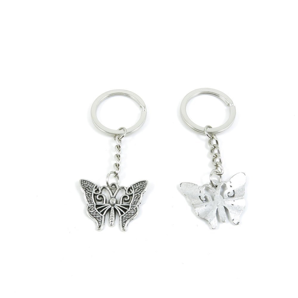1 Pieces Keyring Keychain Keytag Key Ring Chain Tag Door Car Wholesale Jewelry Making Charms M5ZO0 Butterfly