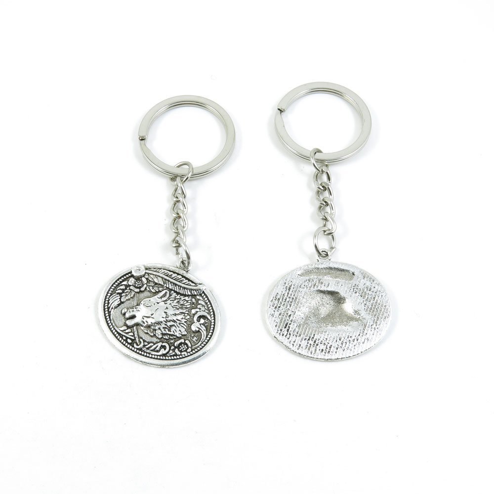 2 Pieces Keyring Keychain Keytag Key Ring Chain Tag Door Car Wholesale Jewelry Making Charms M5YW1 Wolf Tag Signs