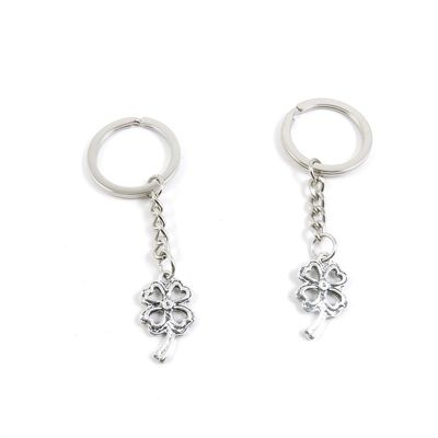 2 Pieces Keyring Keychain Keytag Key Ring Chain Tag Door Car Wholesale Jewelry Making Charms R3MJ4 Clover Leaf