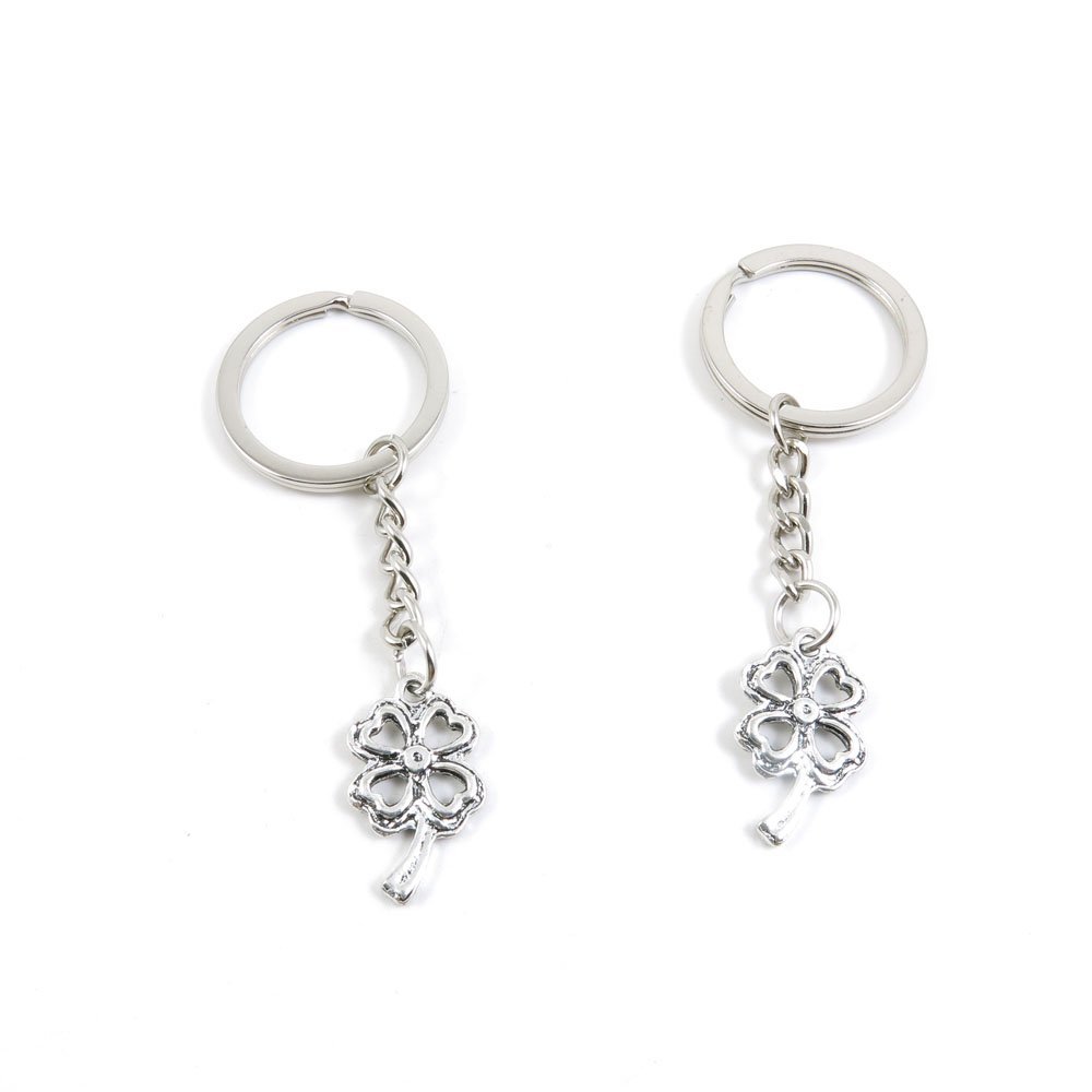 2 Pieces Keyring Keychain Keytag Key Ring Chain Tag Door Car Wholesale Jewelry Making Charms R3MJ4 Clover Leaf