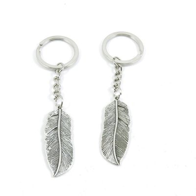 1 Pieces Keyring Keychain Keytag Key Ring Chain Tag Door Car Wholesale Jewelry Making Charms O6YA0 Feather
