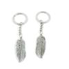 1 Pieces Keyring Keychain Keytag Key Ring Chain Tag Door Car Wholesale Jewelry Making Charms O6YA0 Feather view 1