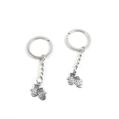 2 Pieces Keyring Keychain Keytag Key Ring Chain Tag Door Car Wholesale Jewelry Making Charms L7NA6 Christmas Gloves Mittens