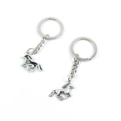 5 Pieces Keyring Key Ring Q7LR6 Horse Keychain Automotive Car Door Key Tags Findings Charms Chains