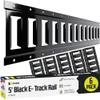 E Track Tie Down Rail Kit 5' (6 Pack) for Garages, Vans, Trailers, Motorcycle Tie Downs, ATV Mountings - ETrack Bar Rails Powder-Coat Black - Secure Cargo & Heavy Loads Up to 2,000 lbs view 1