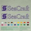SeaCraft Compatible Replacement Decals Sea Craft Vinyl Stickers Boats Outboard Motor Set of 2 (12", Purple 404) view 1