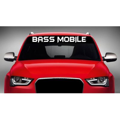 40" x 4" Bass Mobile - Car Windshield Sticker Truck Window Vinyl Decal Color: Copper