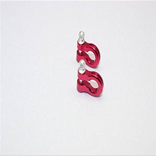 GPM Aluminum Hook for RC Crawler, Jeep, and Truck Models - 2Pcs Set Red