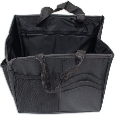 ToolUSA Auto Console Organizer | 15" x 7.5" x 7.75" | Secure Pockets & CD Sleeves | Ideal for Travel Essentials & Kid's Items