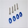 Aluminum Shims & Stainless Steel Screws For Traxxas 1:5 X Maxx 6S / X Maxx 8S / XRT 8S Monster Truck Upgrades - 1 Set Blue view 1