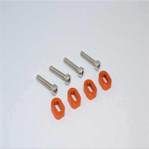 Aluminum Shims & Stainless Steel Screws For Traxxas 1:5 X Maxx 6S / X Maxx 8S / XRT 8S Monster Truck Upgrades - 1 Set Orange