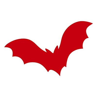 Applicable Pun Vampire Bat Flying Through The Air Glider- Vinyl Decal for Outdoor Use on Cars, ATV, Boats, Windows and More - Red 7 inch