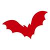 Applicable Pun Vampire Bat Flying Through The Air Glider- Vinyl Decal for Outdoor Use on Cars, ATV, Boats, Windows and More - Red 7 inch view 1