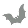Applicable Pun Bloodthirsty Vampire Bat Swooping from the Air- Vinyl Decal for Outdoor Use on Cars, ATV, Boats, Windows and More - Middle Grey 8 inch view 1