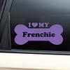 Nashville Decals I Love My Frenchie French Bulldog Vinyl Decal Laptop Car Truck Bumper Window Sticker - Purple view 1