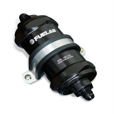 FUELAB FUEL SYSTEMS Fuel Filter In-Line 3in 6 Micron Fiberglass 8AN