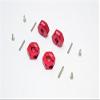 Aluminum Wheel Hex Adapter 14mmx6mm - 4Pcs Set Red view 1