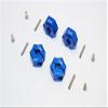 Aluminum Wheel Hex Adapter 14mmx8mm - 4Pcs Set Blue view 1