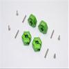 Aluminum Wheel Hex Adapter 14mmx8mm - 4Pcs Set Green view 1