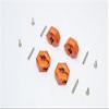 Aluminum Wheel Hex Adapter 14mmx8mm - 4Pcs Set Orange view 1