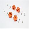 Aluminum Wheel Hex Adapter 14mmx9mm - 4Pcs Set Orange view 1