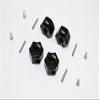 Aluminum Wheel Hex Adapter 14mmx10mm - 4Pcs Set Black view 1