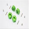 Aluminum Wheel Hex Adapter 14mmx10mm - 4Pcs Set Green view 1