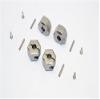 Aluminum Wheel Hex Adapter 14mmx10mm - 4Pcs Set Gray Silver view 1