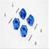 Aluminum Wheel Hex Adapter 14mmx11mm - 4Pcs Set Blue view 1