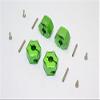 Aluminum Wheel Hex Adapter 14mmx11mm - 4Pcs Set Green view 1