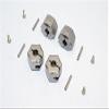 Aluminum Wheel Hex Adapter 14mmx11mm - 4Pcs Set Gray Silver view 1